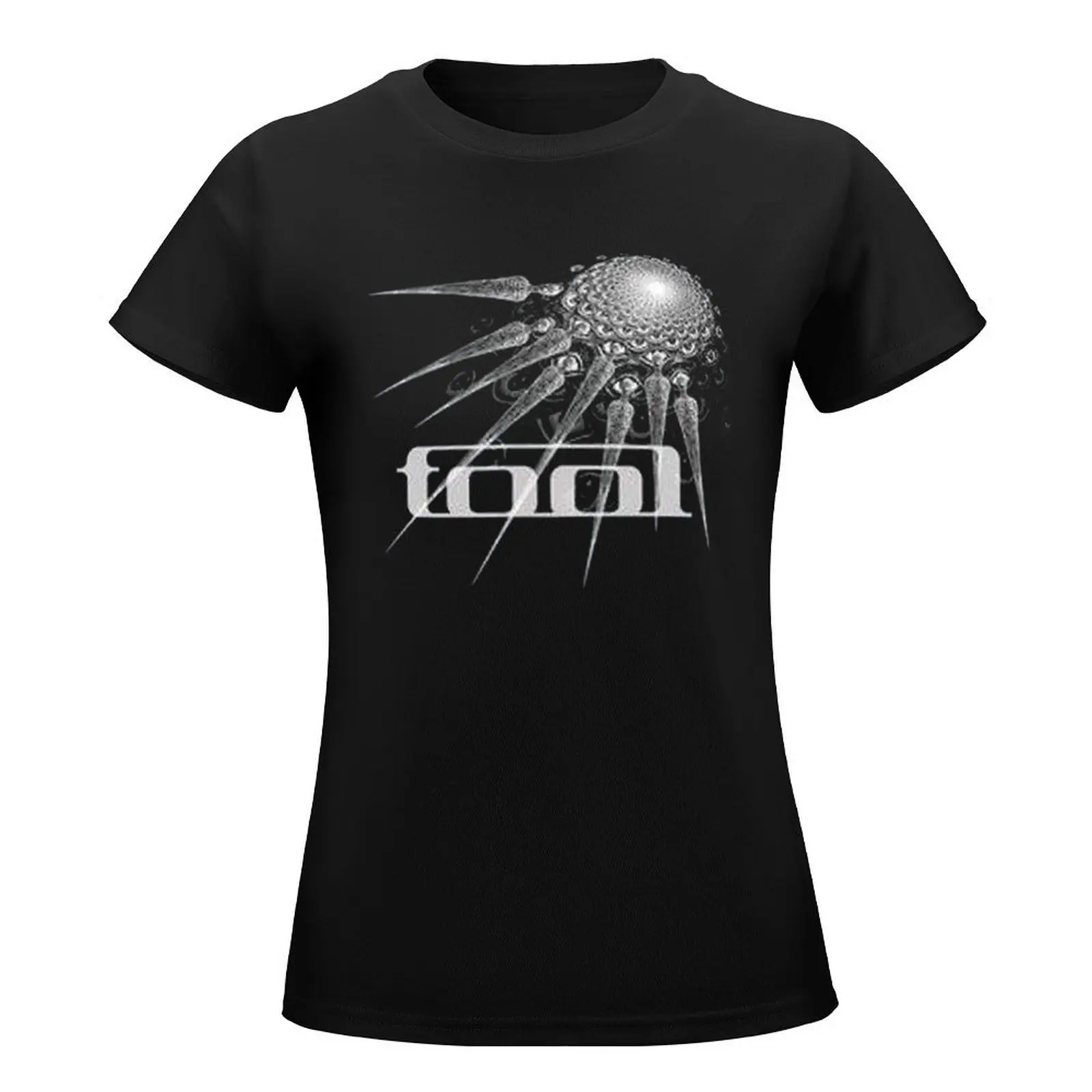 Black Tool-Metal T-Shirt korean fashion funny hippie clothes graphics tops for Women