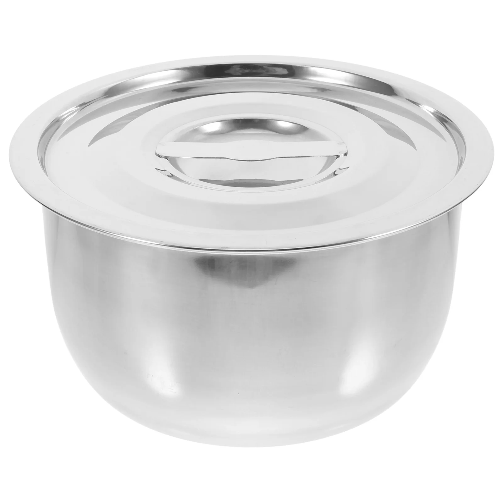 

Stainless Steel Mixing Bowls 20cm Heavy Duty Metal Bowl Airtight Lid Food Storage Serving Salad Prep Kitchen Container