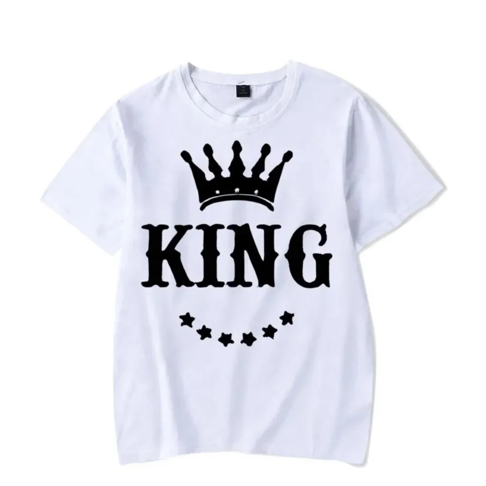 King Crown Tops Punk Grunge Man T Shirt Clothing Graphic Printed Tees Fashion Harajuku Clothes Causal Luminous Tops Tee