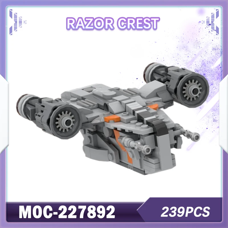 

239PCS MOC-227892 Space War Razor Crest Building Block Model Brick Set Creative Gifts Desktop Decoration Miniature DIY