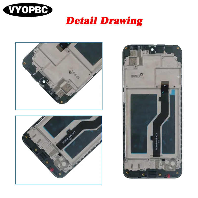 Original LCD Display For ZTE Blade A5 2020 6.09“ Touch Screen With Frame Panel Digitizer Assembly Repair Replacement Parts