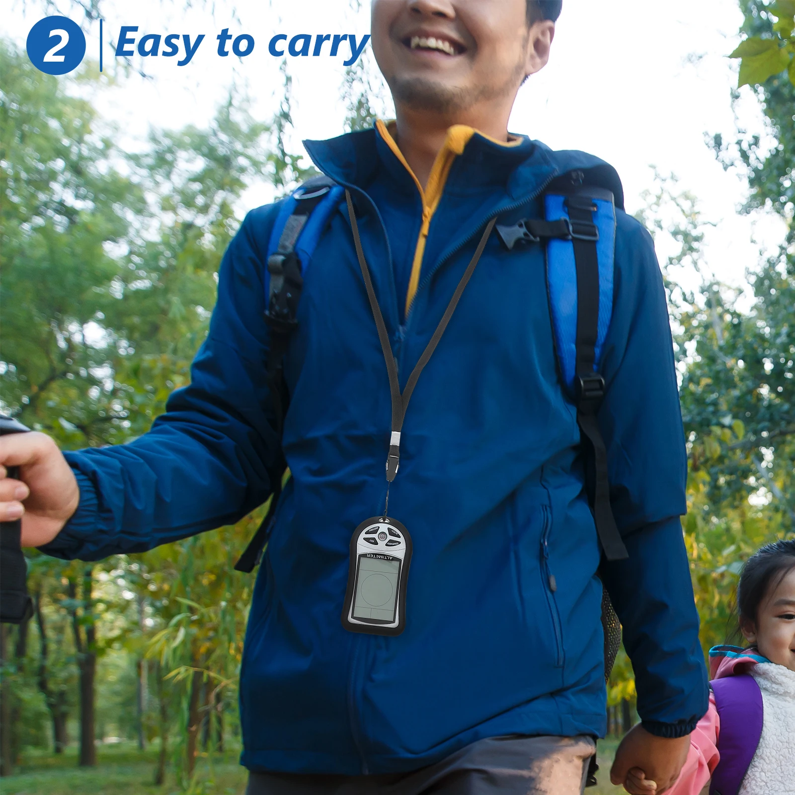 

Multifunctional Digital Barometer Compass Handheld Outdoor Weather Meter For Hiking Mountaineering Camping Lightweight Durable