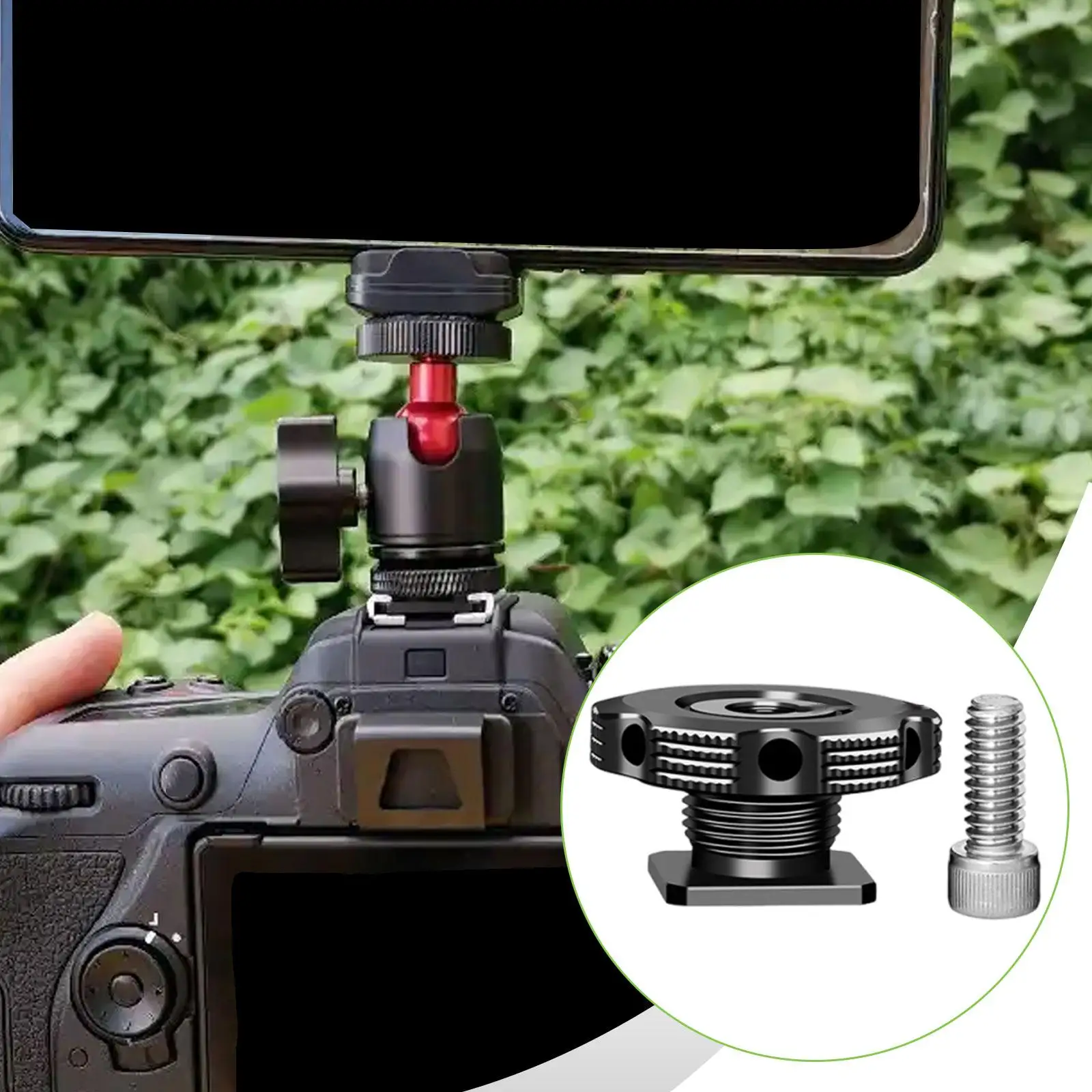 Camera Hot Shoe Mount Multifunctional,Flash Shoe Mount,Photography Video Accessory Mount