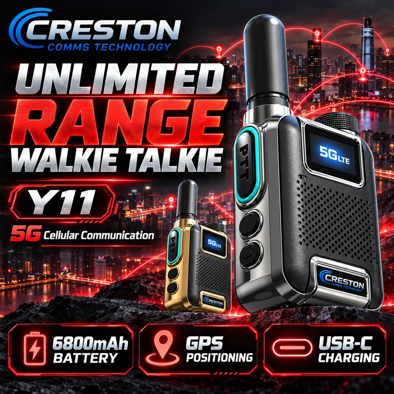 radio-bidireccional-portatil-creston-y11-5g-lte-poc-walkie-talkie-con-alcance-ilimitado-6800mah-posicionamiento-gps-usb-c-para-equipos-de-seguridad-al-aire-libre