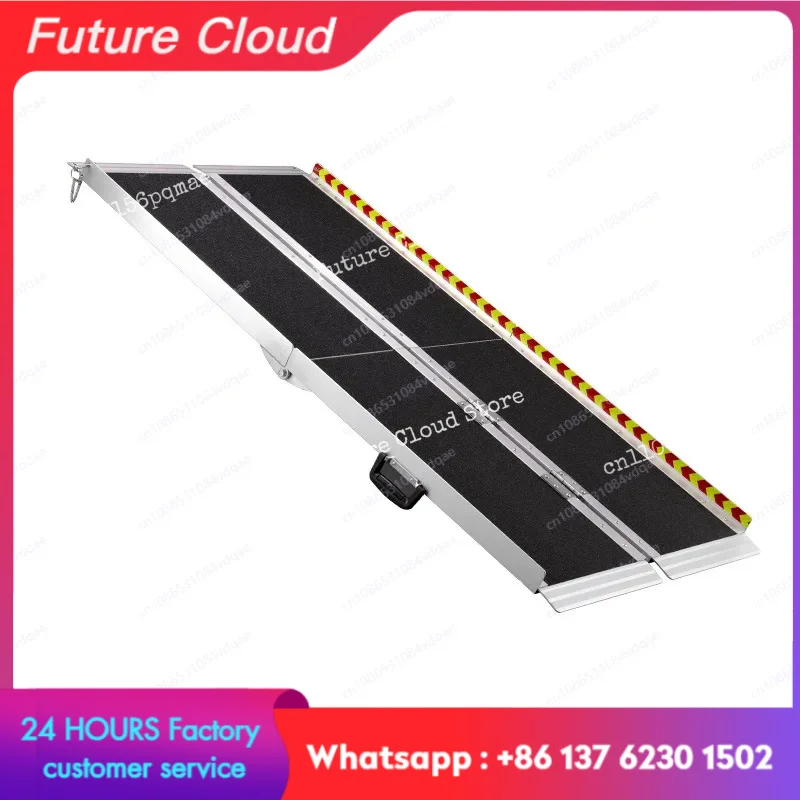 Heavy duty aluminum alloy foldable barrier free ramp plate step pad wheelchair step auxiliary ramp for home and commercial use
