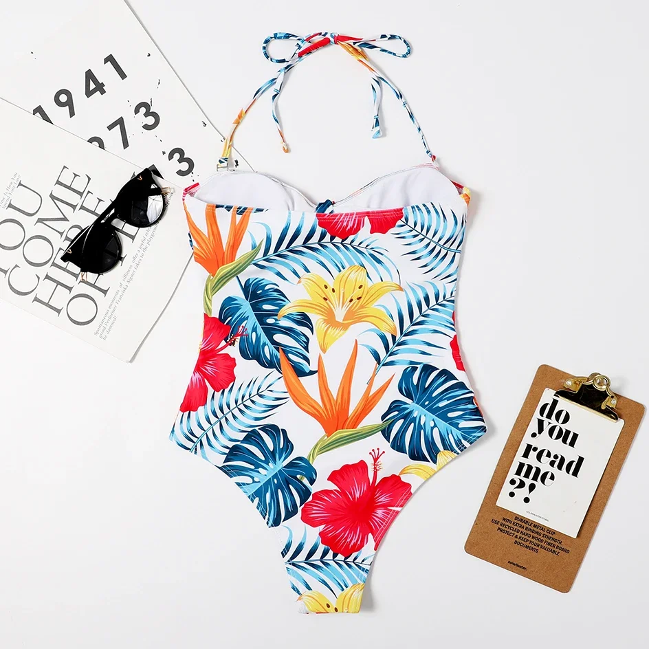 Sexy One Piece Swimsuit Women Swimwear 2022 Snake Print Off Shoulder Bathing Suit Woman Hollow Out Swimming Wear for Monokini