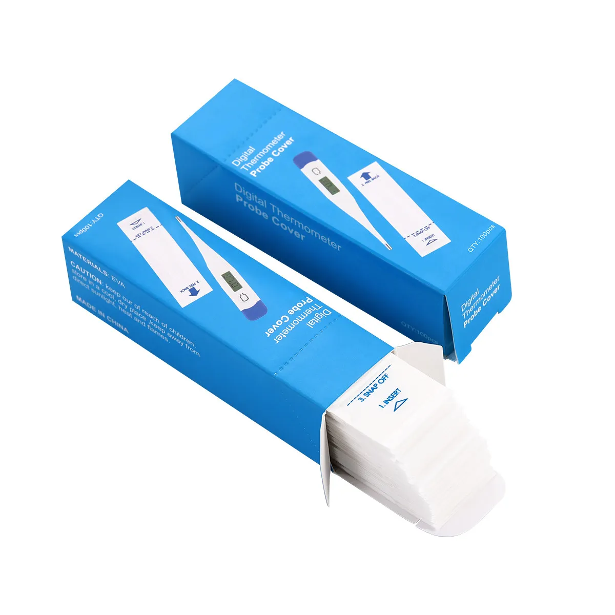 200pcs Thermometer Cover Disposable Pe Material Universal Fit For Digital Electronic Thermometer Lightweight Covers