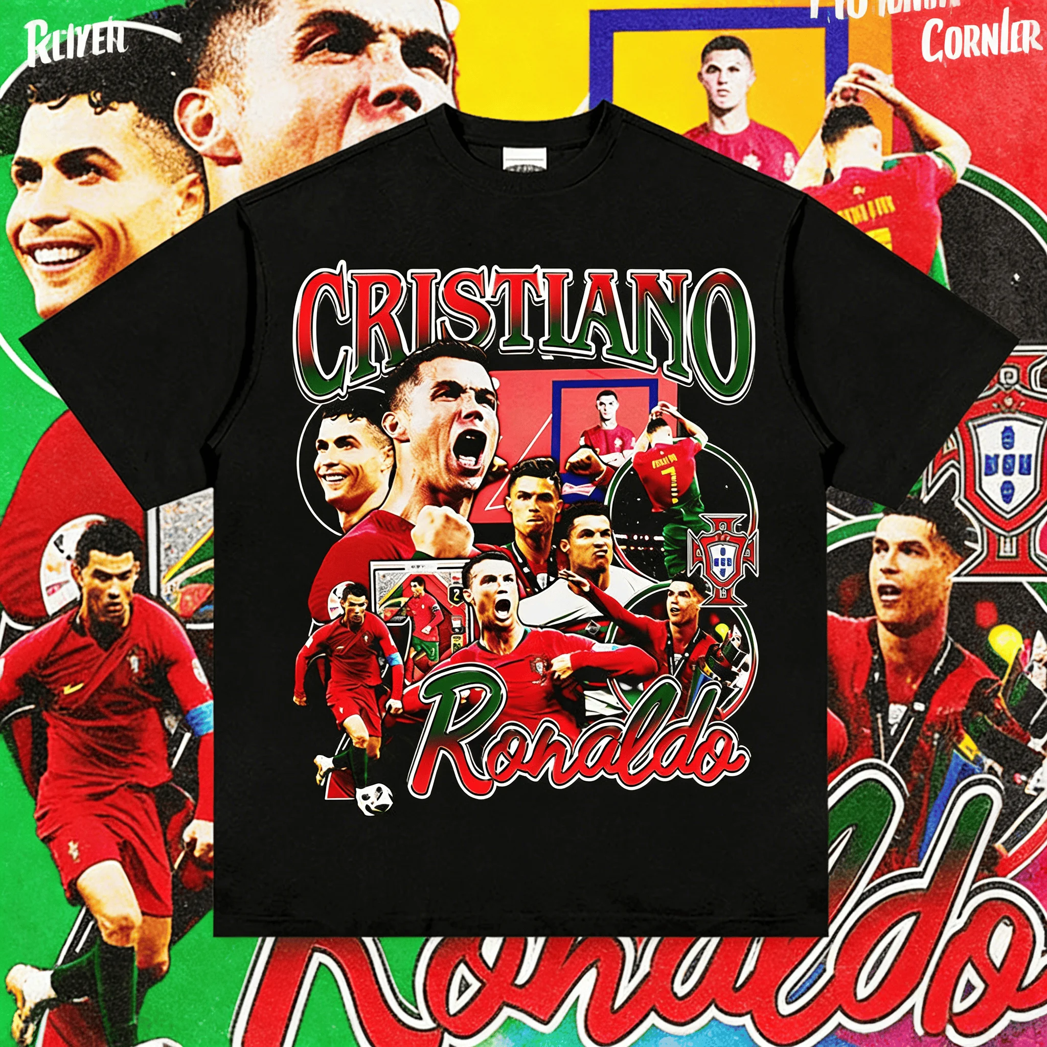 Portuguese Football Shirt 2025 Summer New Men's Football Enthusiasts Pure Cotton T-shirt Street Wear Casual Fashion Y2K Clothing