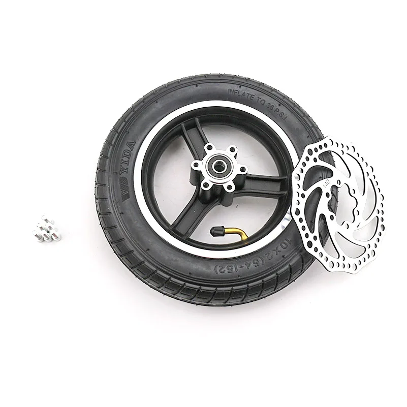 

10 Inch Inflatable Wheel Tyre 10x2(54-152) Inner Outer Tire with Alloy Rim for Electric Scooter Accessories
