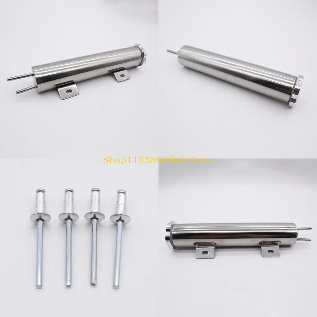 

242A Car Overflow Water Tank Oil Catch Can Radiator Coolant Overflow Pukes Tank Stainless Steel Coolant Bottle Reservoir