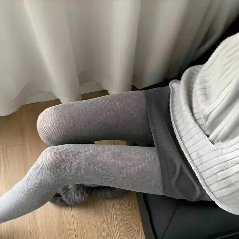 Rajstopy w stylu retro z amerykańskim wzorem diamentowej kraty, szare, z jedwabną bazą, modne rajstopy, elastyczne, wyszczuplające, ciepłe rajstopy na jesień i zimę, skarpety.