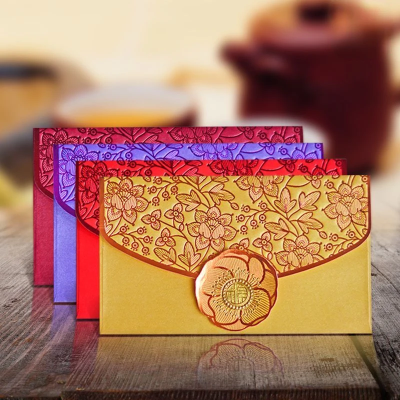 8pcs/Set Red Envelope 2024 Dragon Year Thicken Hongbao Chinese New Year Red Pocket Envelope Spring Festival Supplies