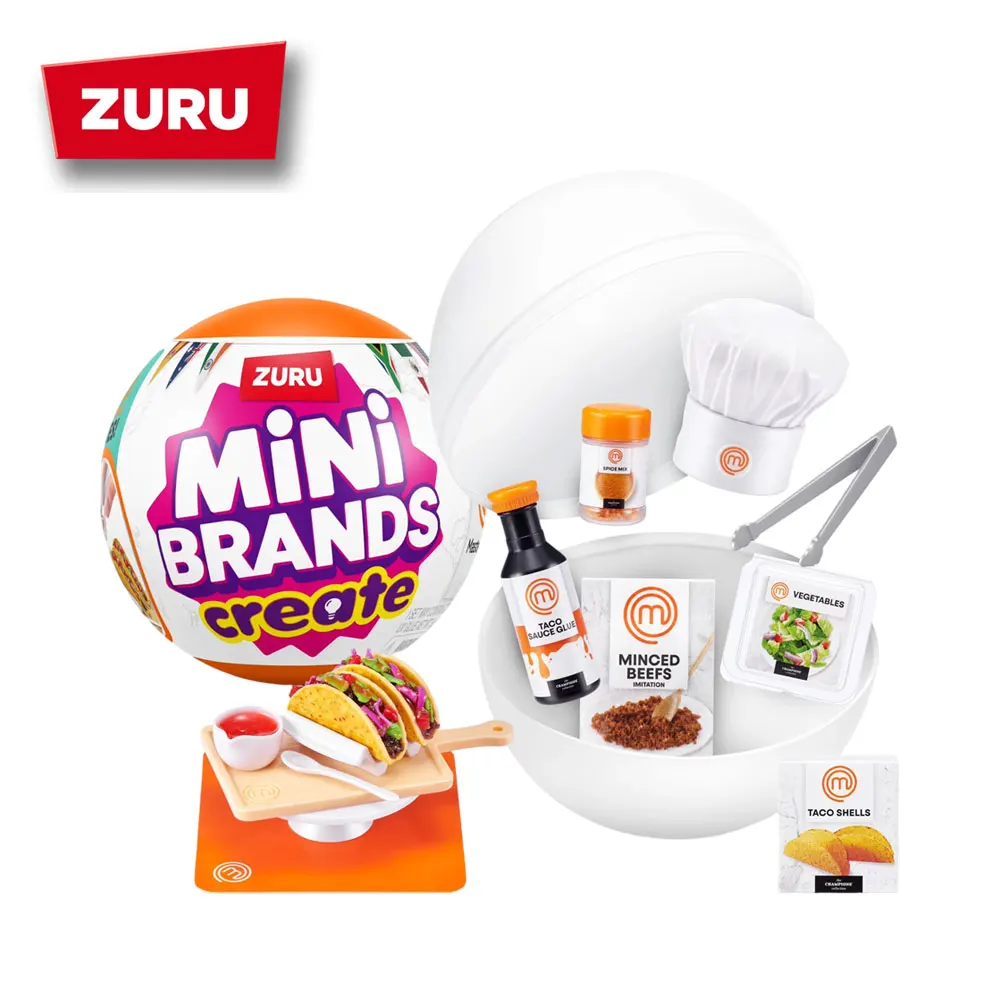 NEW 5 Surprise Ball ZURU Mini Brands Food Create MasterChef Series 2 Mystery Box Real Collection Artword DIY Toy Gifts view 3