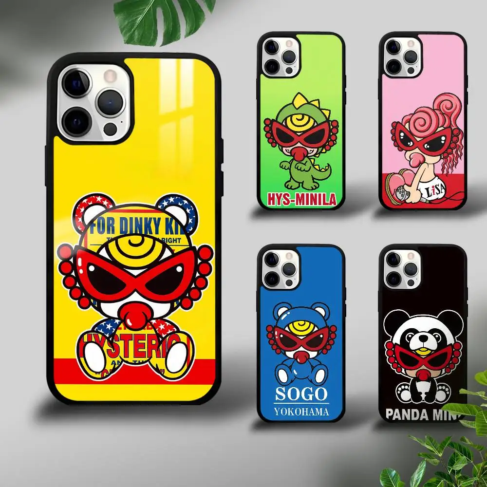 

Japan Luxury H-Hysteric M-Mini Phone Case For iPhone 16 15 14 13 12 11 Pro Xs Max Mini Plus Celulares Hard Funda