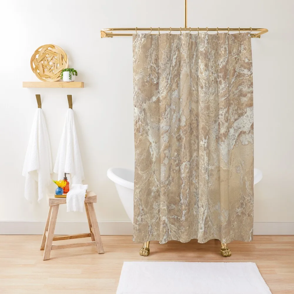 

abstract contemporary cream beige sand stone granite marble Shower Curtain For Shower Set For Bathroom Curtain