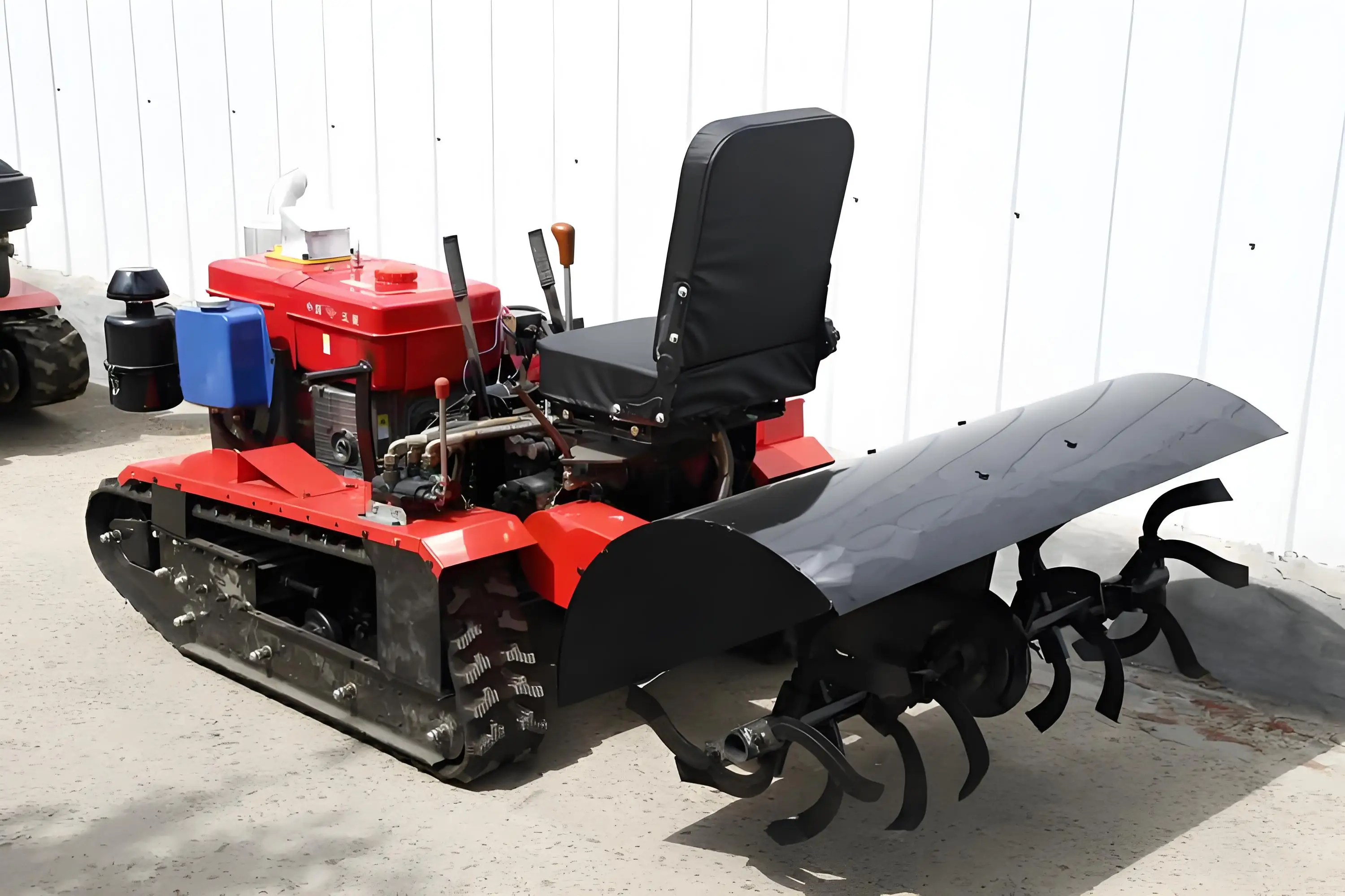 Farm Machinery Mini Power Agricultural Farming Rotavator Rotary Tiller Crawler Remote Control Cultivator