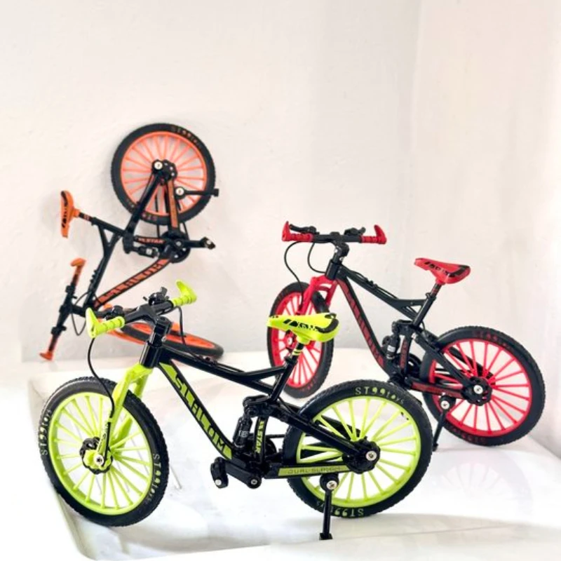 1:8 Mini Toys Model Alloy Bicycle Die-casting Mountain Bike Finger Simulation Metal Bike Collection Gifts Boys toys