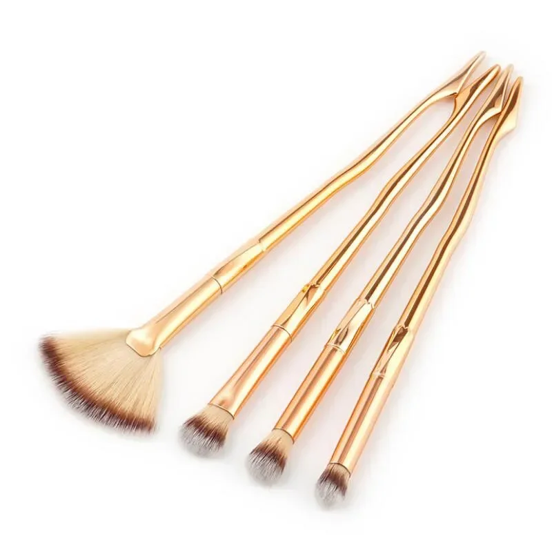 4Pcs/Set Professional Makeup Brushes Foundation Power Eyeshadow Contour Eye Beauty Make Up Tool Brush Kit