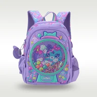 Mochila escolar para niños, mochila de gato caramelo para niñas, bolsas de modelado Kawaii de 3 a 7 años, 14 pulgadas