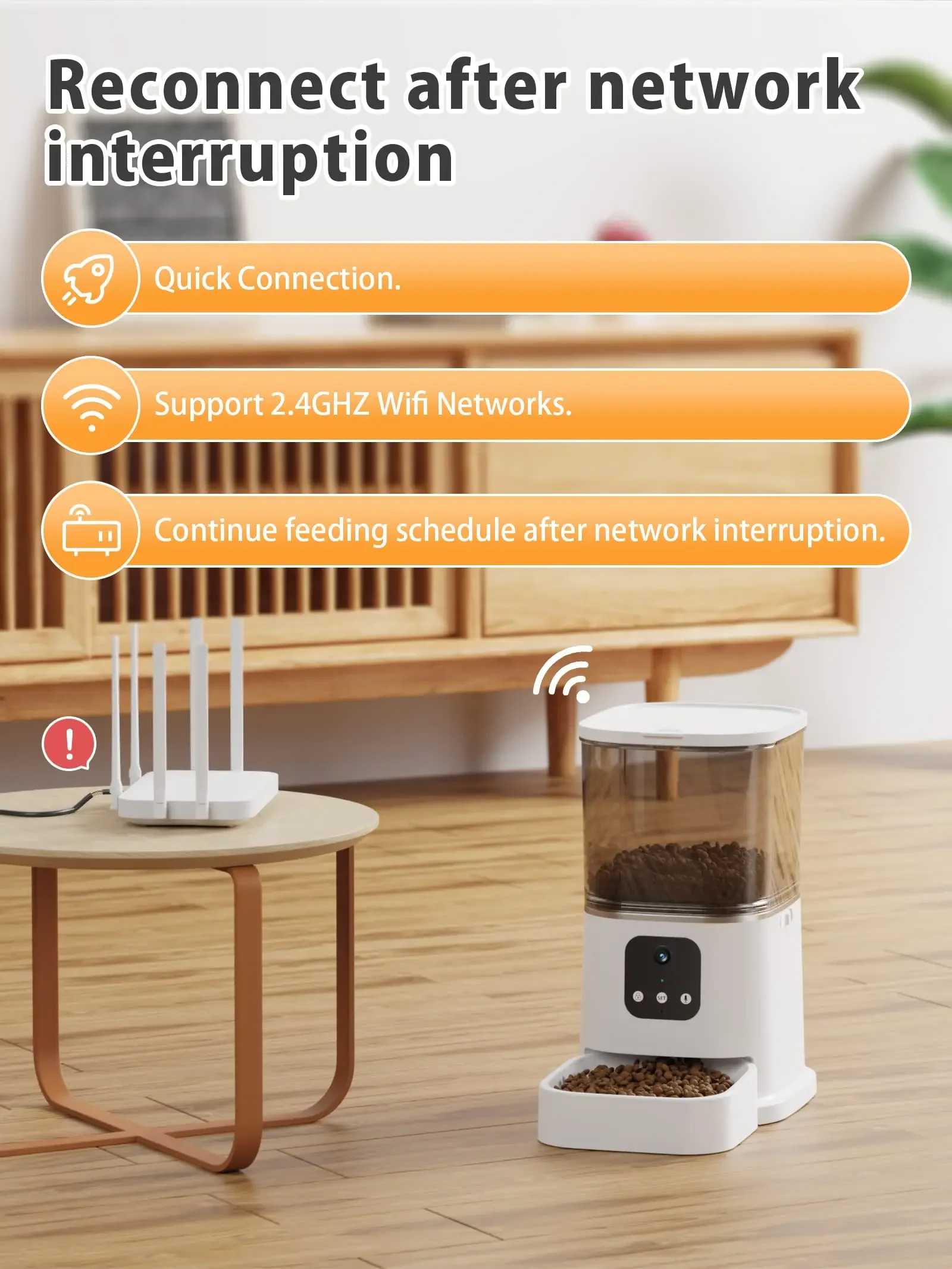 6L WIFI Tuya APP Two Way HD Video Food Dispenser Small Animal Pet Cats Dogs Smart Automatic Feeder With Dual