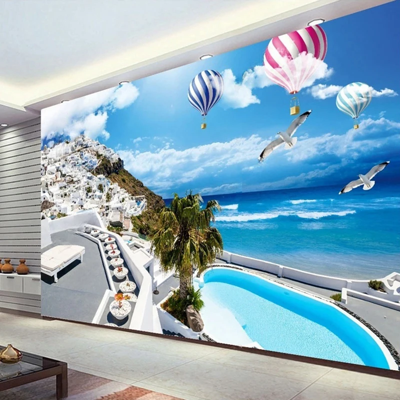 MU8207 Chinese Style Custom Photo Mural Ink Oil Painting Abstract Mountain Wallpaper TV Sofa Background For Living Room Bedroom