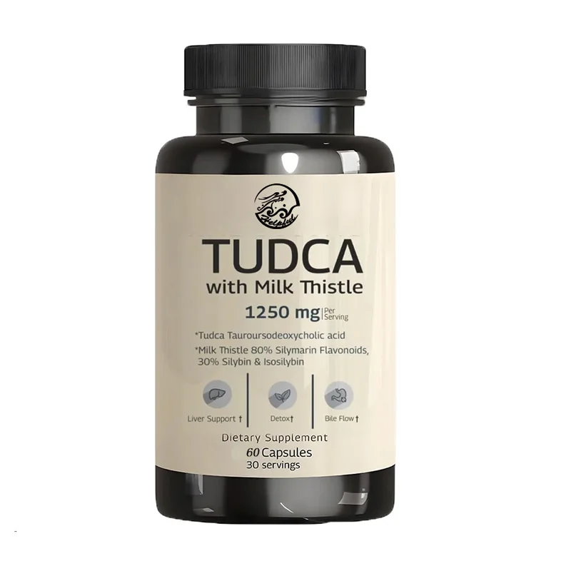 TUDCA-Chardon-Marie 1250mg-Support de Vever, Santé du Vever, Système Anticontinuité des Fourmis, Complément de Sel Bys, 60 Capsules bobines ariennes