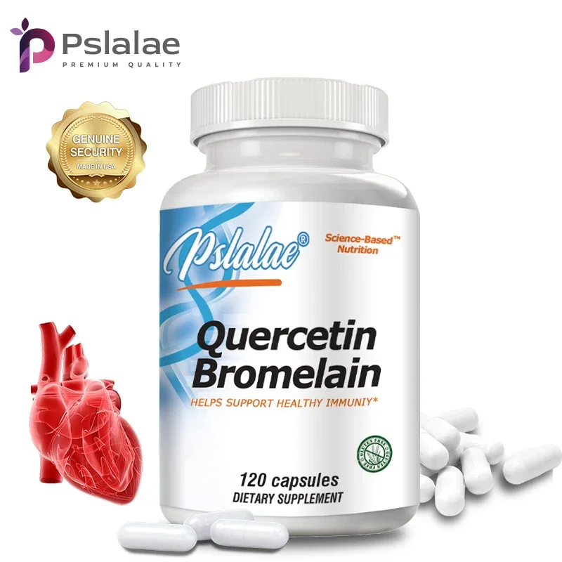 

Quercetin Bromelain Capsules - Supports Immune, Cardiovascular & Respiratory Health, Antioxidant