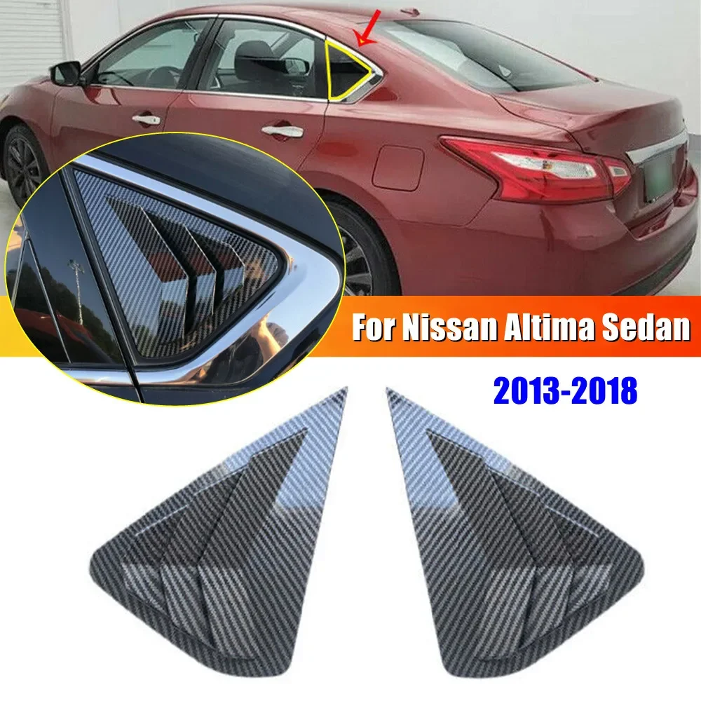 For Nissan Altima Sedan 2013 2014 2015-2018 ABS Plastic Rear Window Quarter Louver Cover Side Vent Trim Car Adhesive Accessories