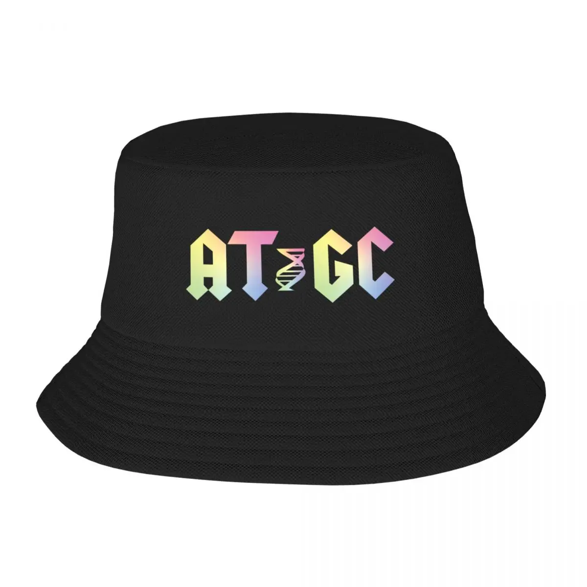 ATGC Molecular Biology Genetics Bucket Hat Big Size Hat Hip Hop Anime Hat Ladies Men's