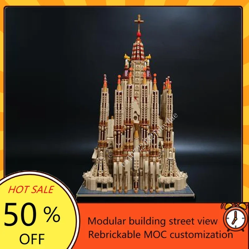 10045PCS MOC Sagrada Familia Model Bricks Basilica and Temple Expiatori de la Sagrada Familia Building Block Toys For Kid Gifts