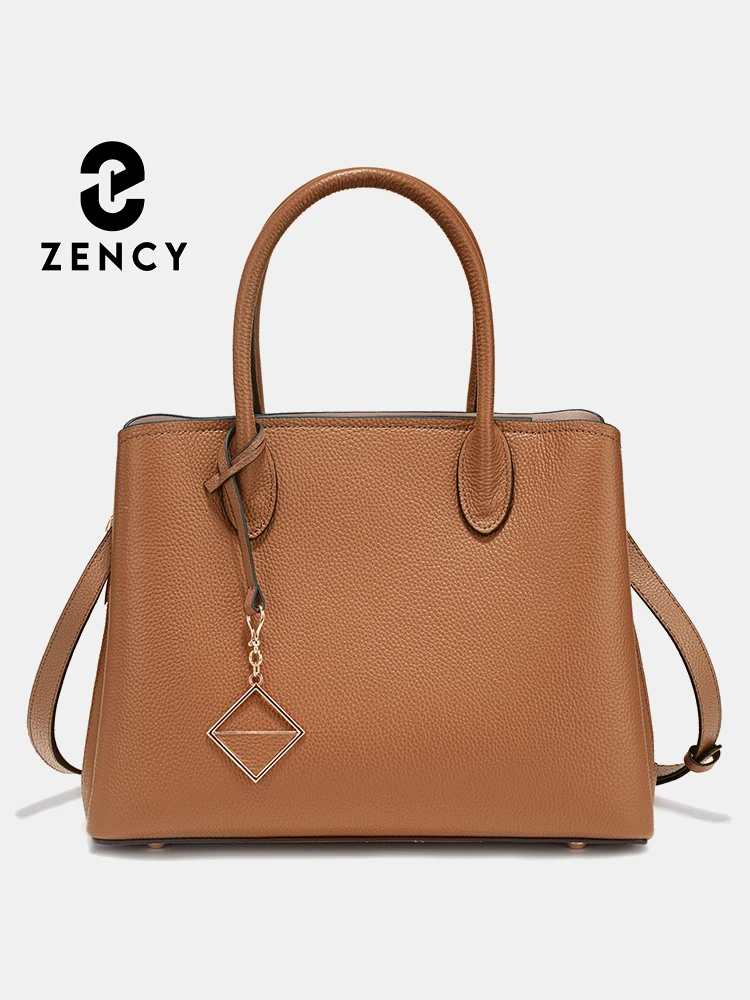

Женская большая сумка-шопер Zency из натуральной кожи, дизайнерские сумки на ремне