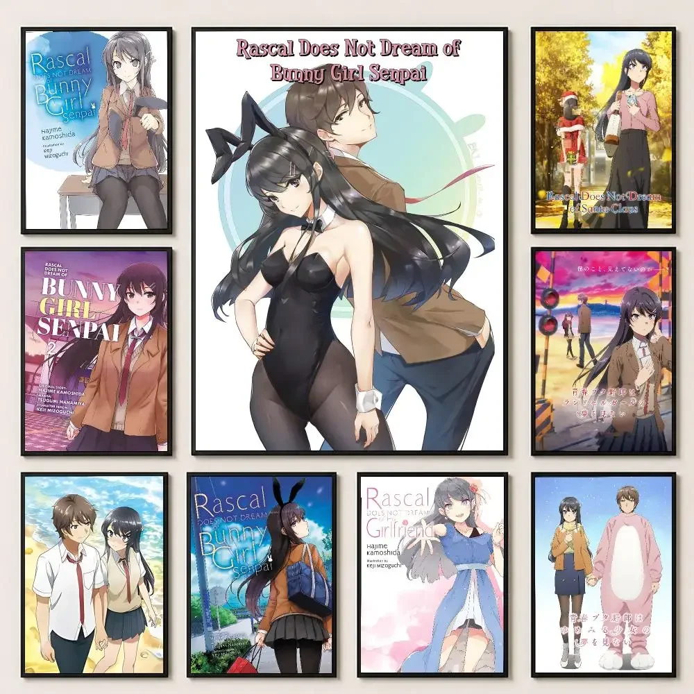 anime Rascal Does Not Dream of Bunny Girl Senpai Poster HD Printing Premium Style for Home Decor for Bedrooms Hallways Cafe Gift
