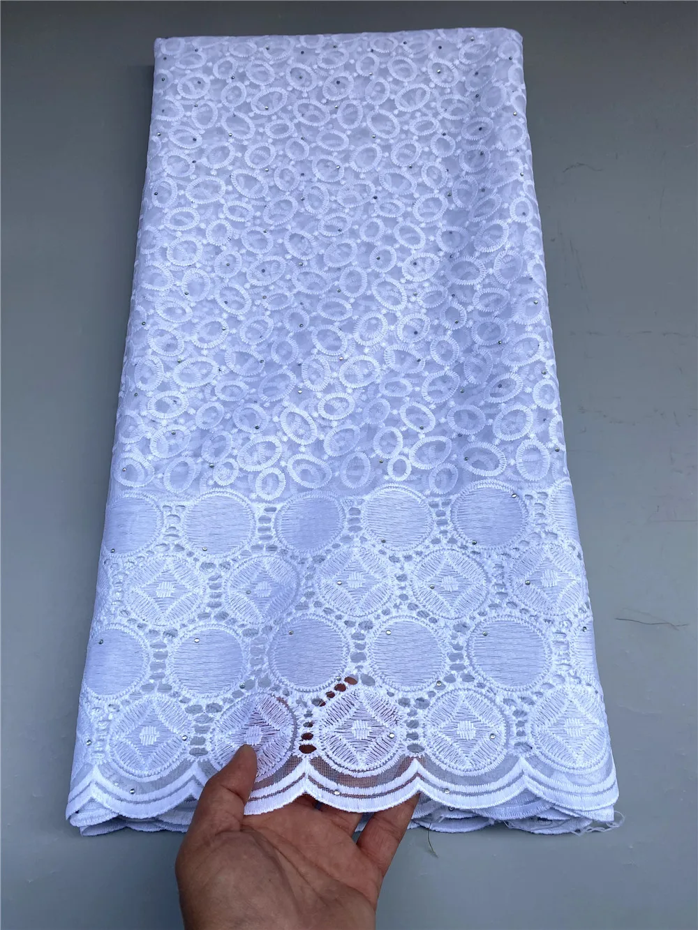 African Tulle Mesh Laces Net Material 2024 Embroidered White&Black French Skin Fabric Dubai Nigerian Women Class Design OR2885