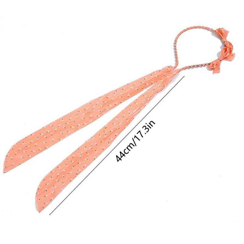 

[Y]Fashion Headband With Lace Silk Scarf Cute Bow Headband For Girl Korean Hair Accessories For Women