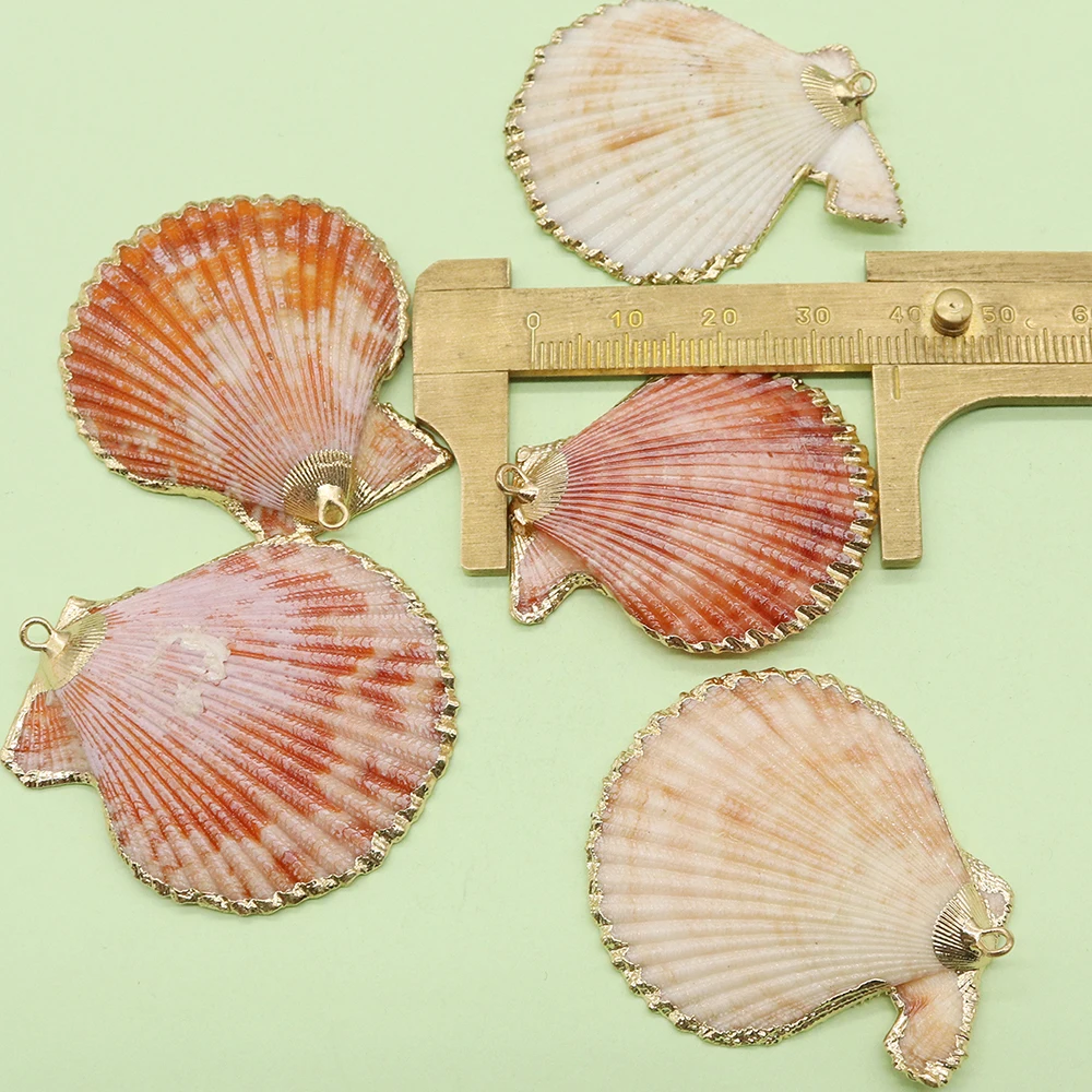 Bohemian Natural Sea Shell Scallop Pendants Charms for Jewelry Making DIY Necklace Anklets Fashion Jewelry Accessories Supplier