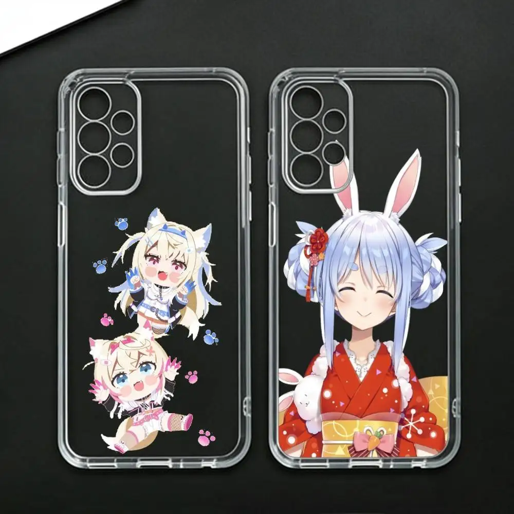 

Usada P-Pekora H-Hololive Cute Phone Case For Samsung Galaxy A71,A70,A52,A51,A40,A30 Transparent Cover