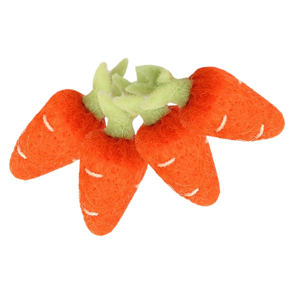 Wool Felt Carrot Ornament Hairpin Accessories DIY Decorations Headgear Carrots Ornaments