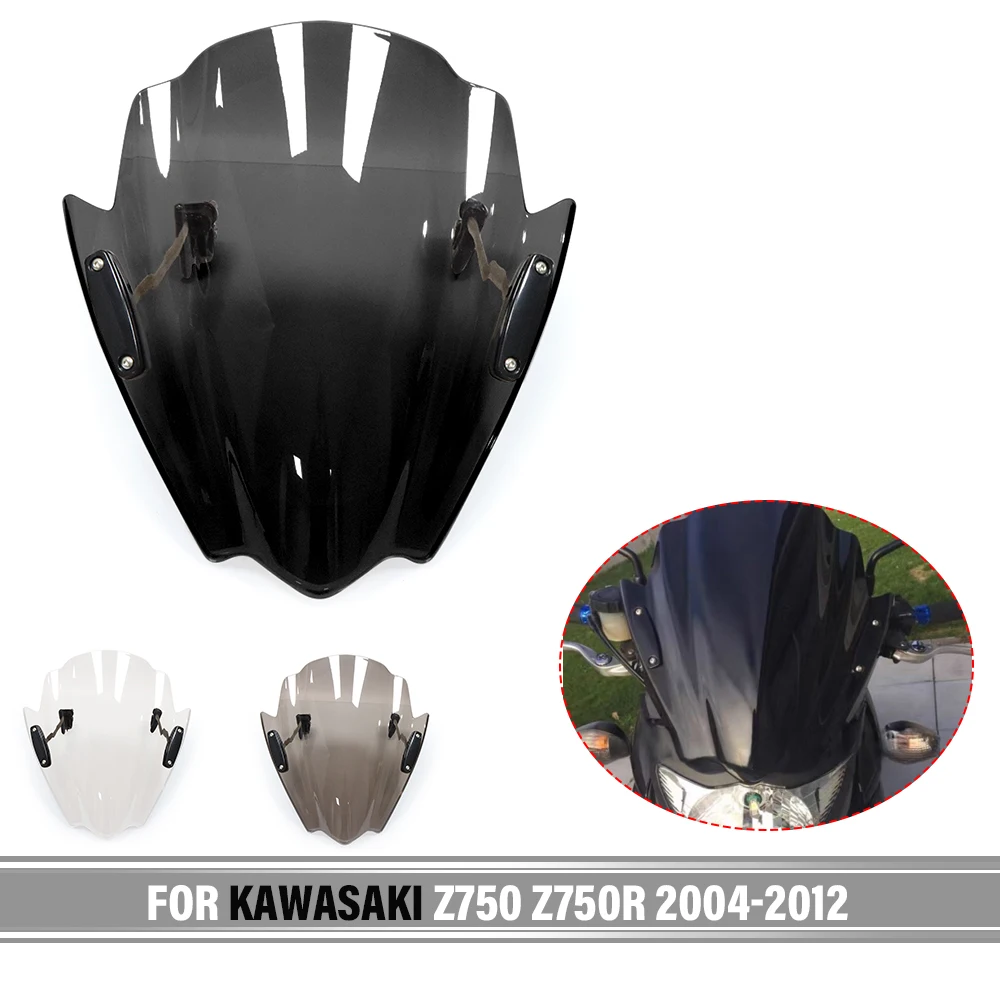 

Универсальный мотоциклетный ветровой экран для Kawasaki Z750 Z750R 2004-2012 2011 2010 2009 2007, на руль 7/8 дюйма и 1 дюйм