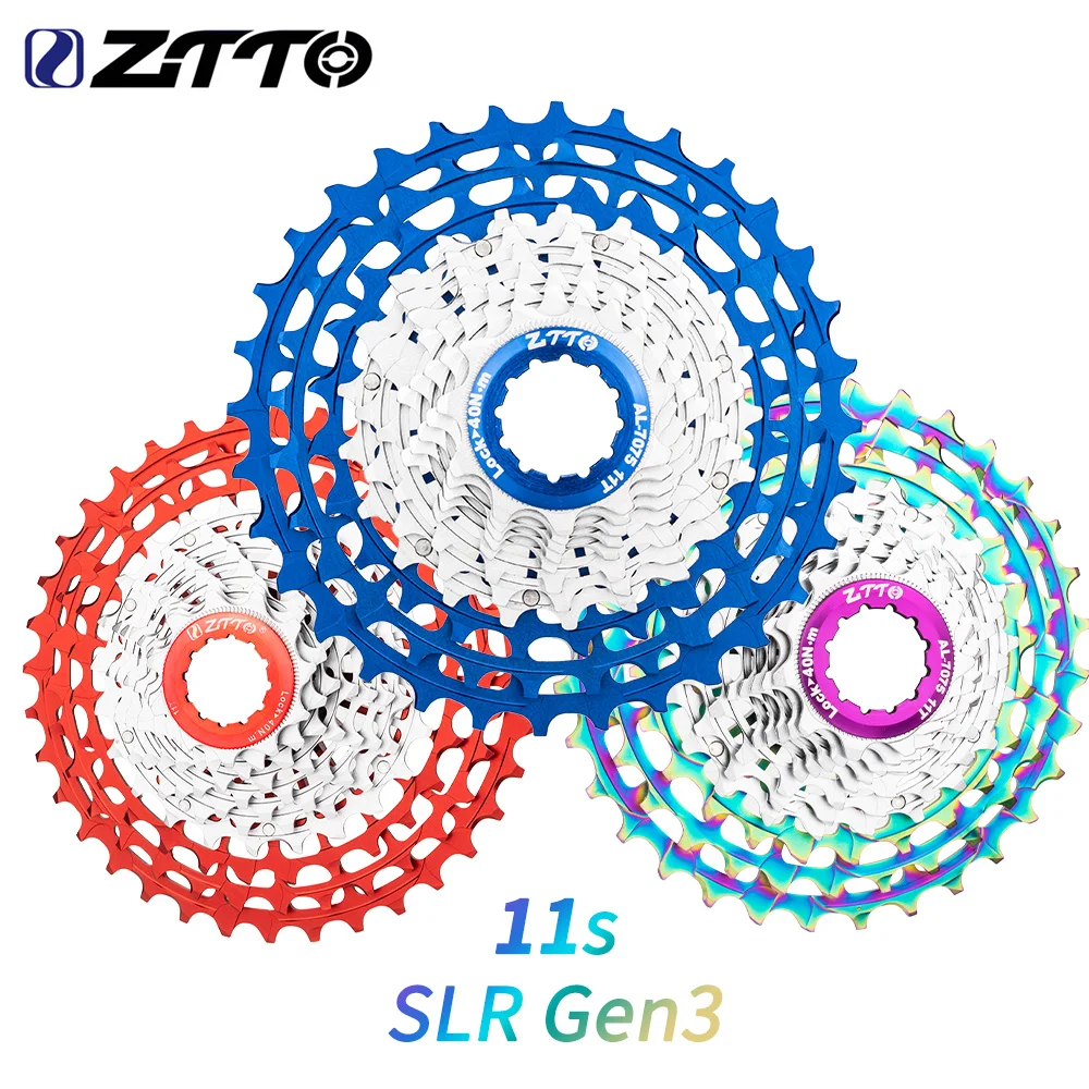 ZTTO SLR Gen3 11speed Road Bike Cassette 11 Speed 11-32 Purple Red Blue Green 11-28 11-36 112g K7 11s CNC Spokets HGR Fit R7170