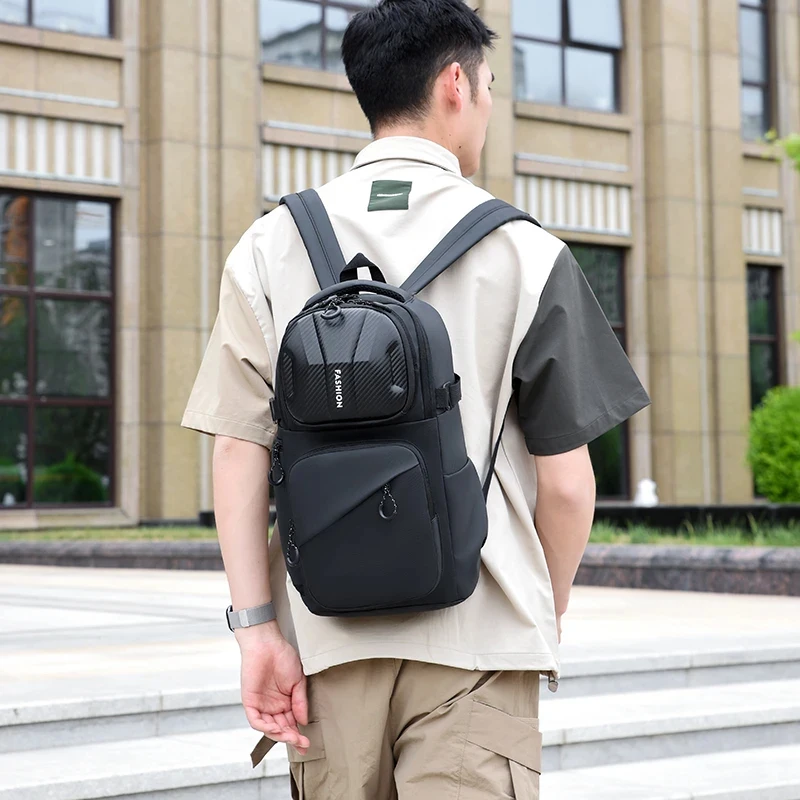 Backpack Men sac 15L Hard Shell Backpack Water-proof Cycling Motorcycle Backpacks Anti-collision Business Computer Bag