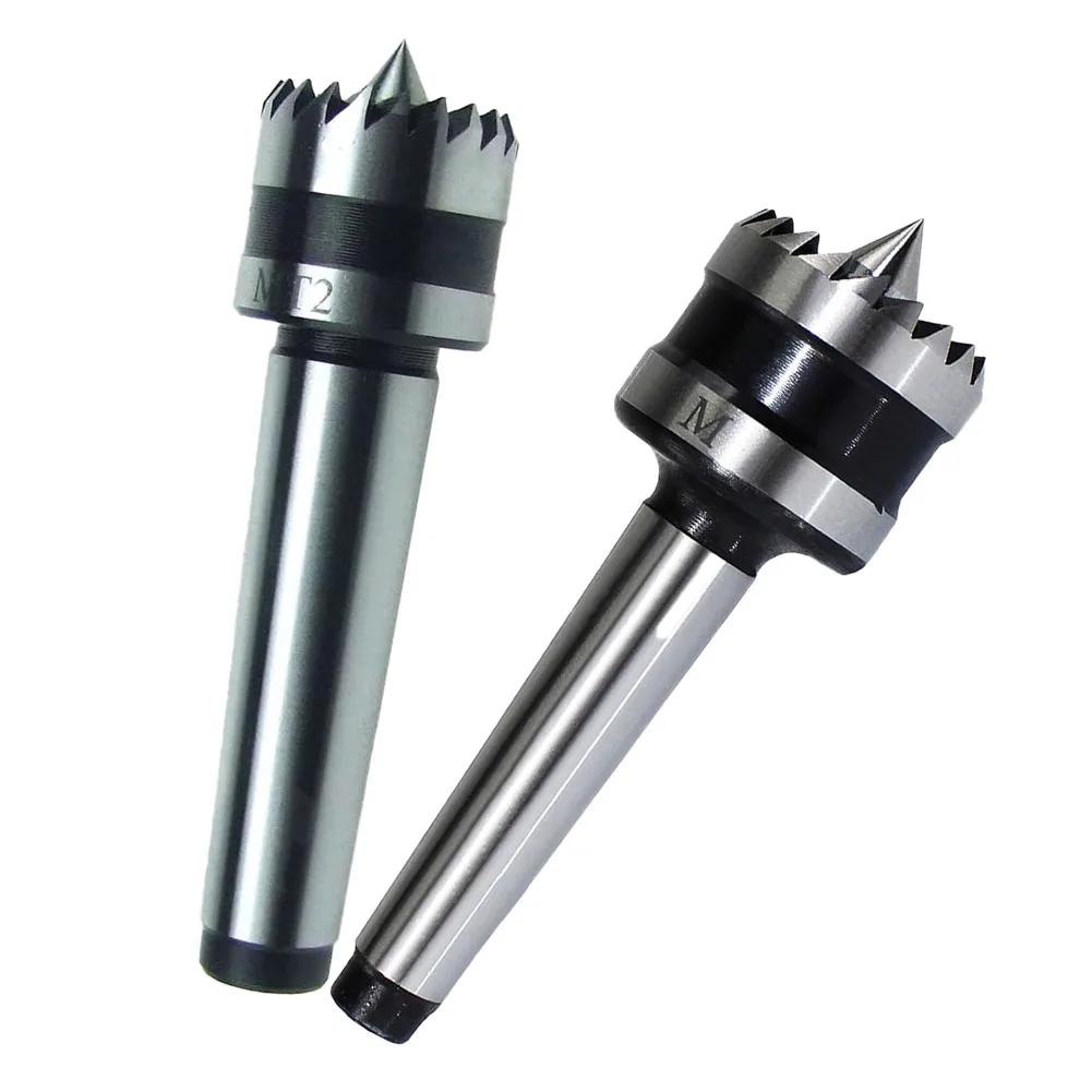 Crown Multi-tooth Woodworking Lathe Drive Center Spindle MT1 Or MT2 Wood Lathe Drive Center Collet Chucks CNC Metalworking Tools