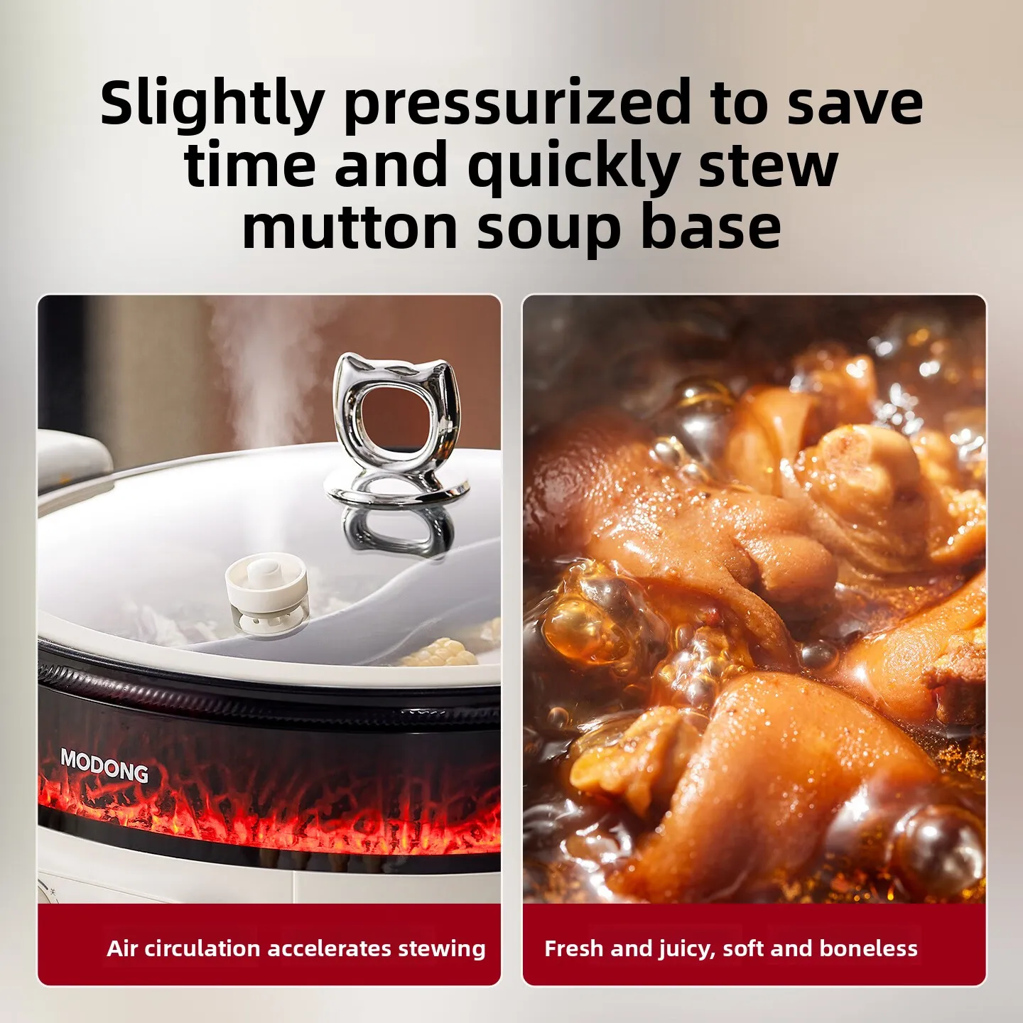 8L Dual Flavor Electric Hot Pot Micro Pressure Independent Temperature Charcoal Flame Display Large Capacity Home Use 전기 훠궈 냄비