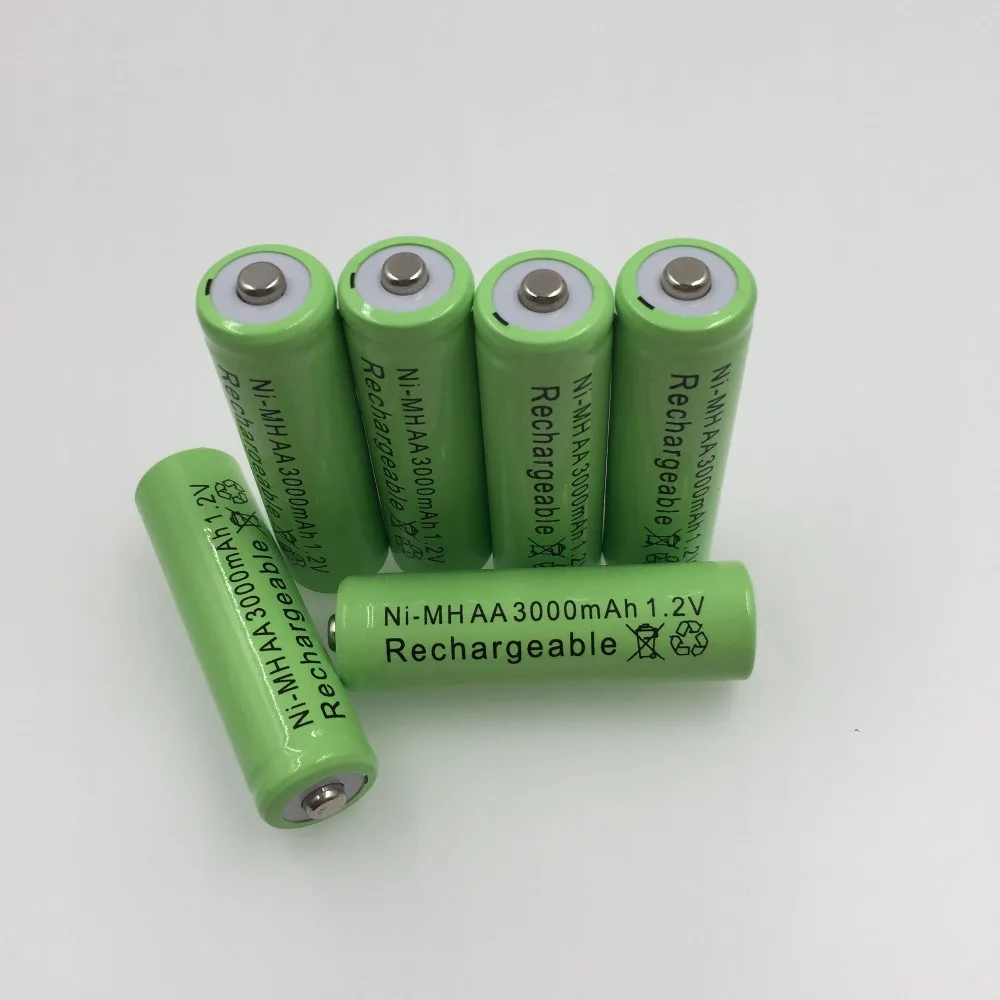 4 ~ 20 sztuk 1,2V 3000 mAh NI MH AA Pre-cargado bateras recargable NI-MH recargable AA batera para juguetes micrfono de la cmara