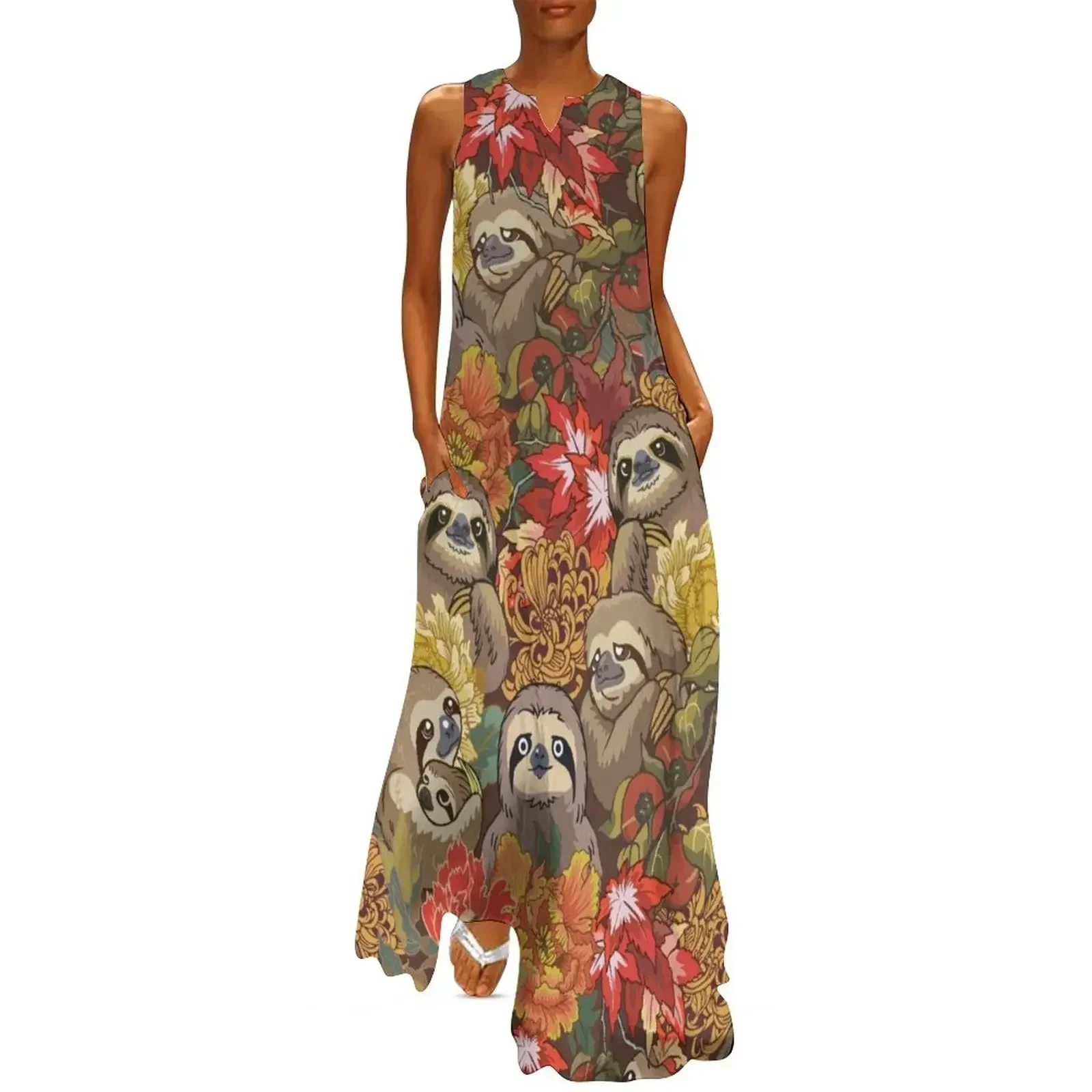 

Because Sloths Autumn Long Dress beach outfits for women prom clothes Long dress woman dresses with long sleeves Dress