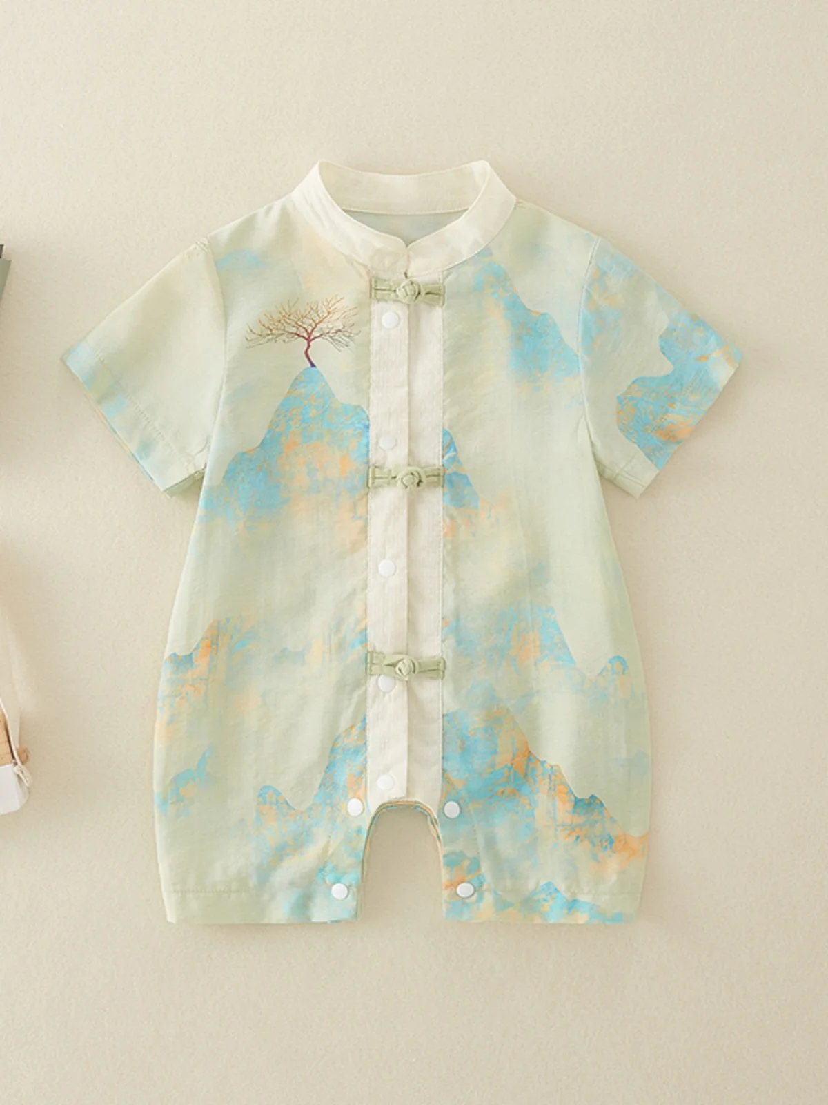 

Newborn Baby Summer Thin ort Sve Rer Outfit Boys Hanfu Clothes High Waist ort Pants Commute Sle Lightweight Clothes