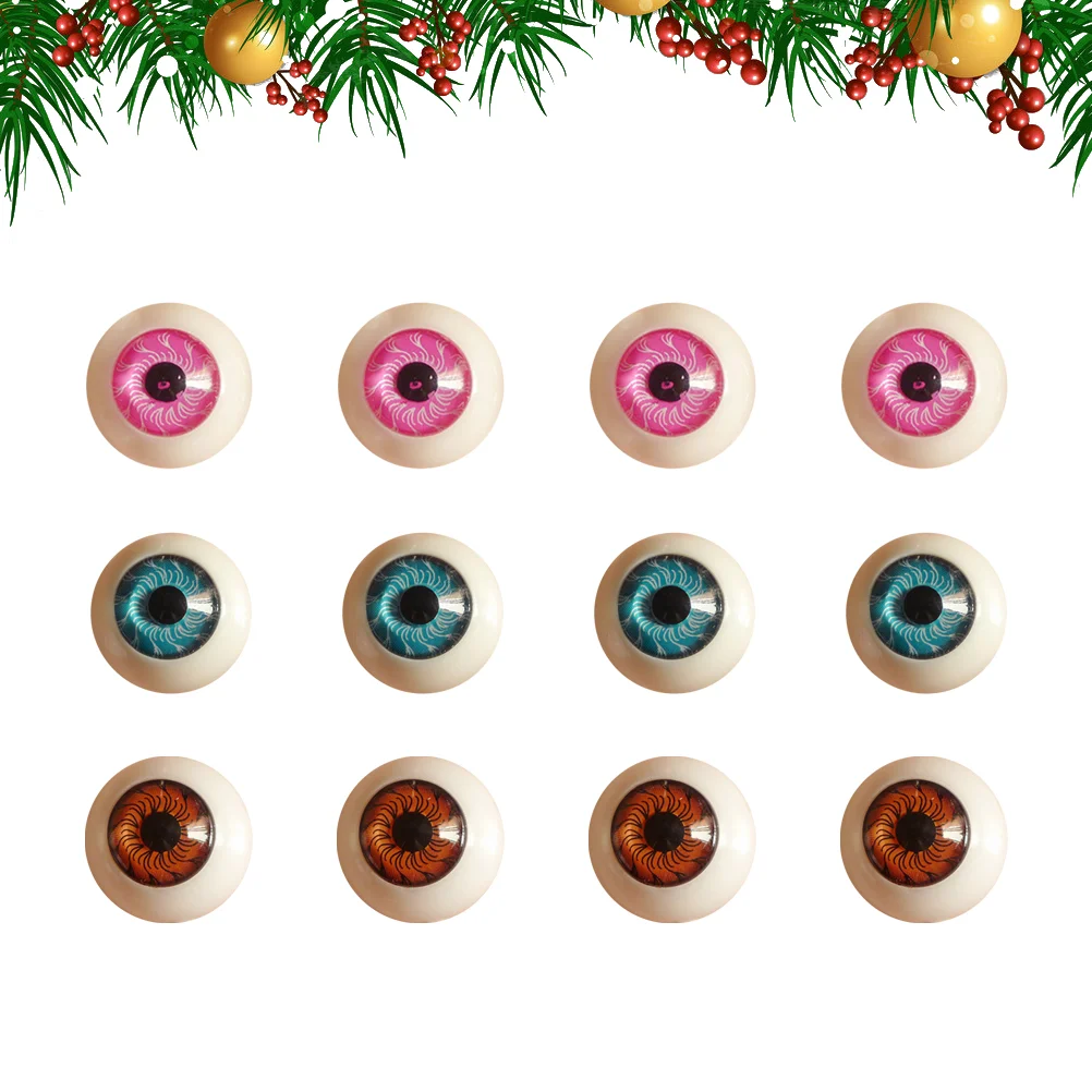 

30 PCS Manual Baby Infant Toys Halloween Candy Eyeballs Plush DIY Fake Animal Eyes