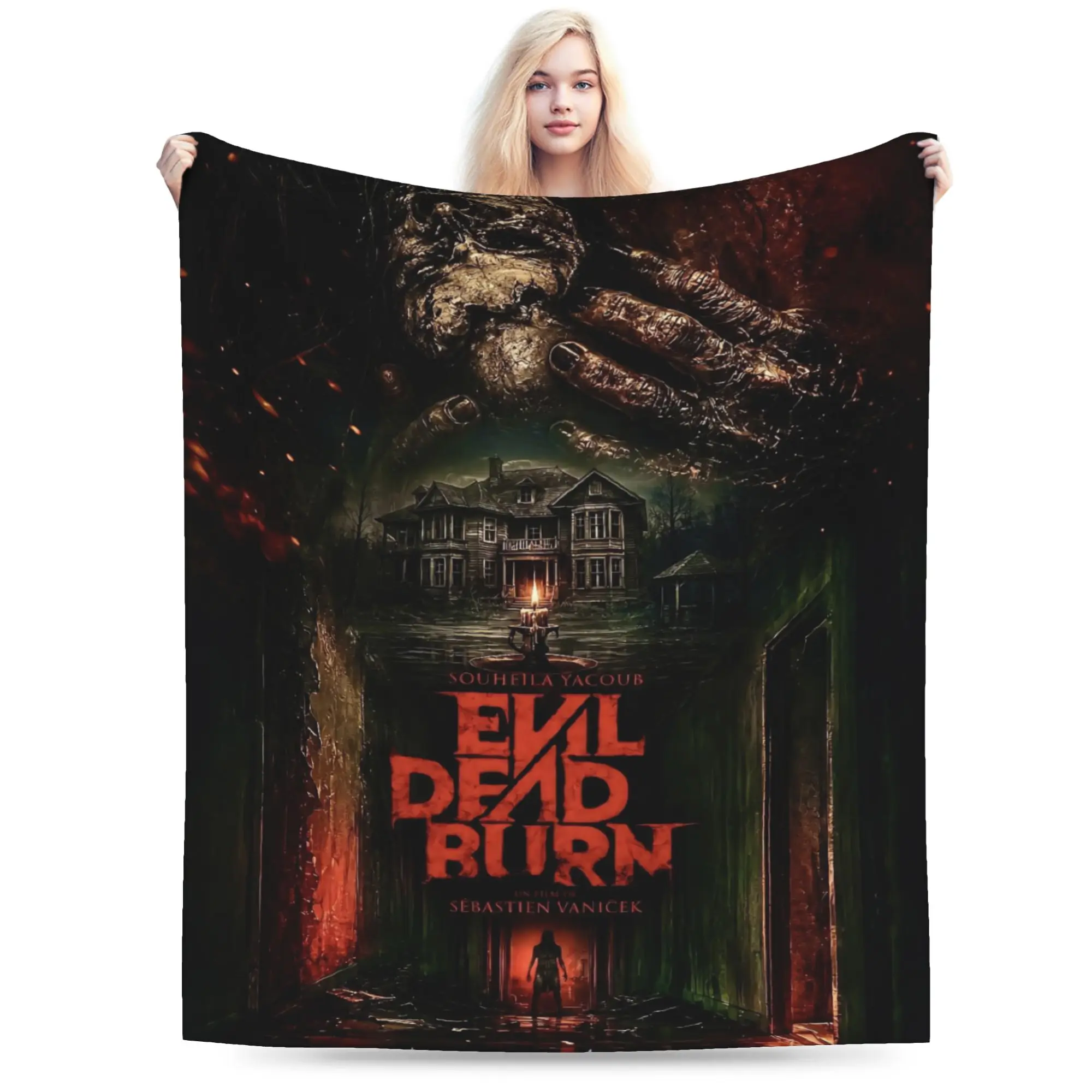 Evil Dead Burn Blanket Ultra Soft  Throw Blankets for Bed 50x60 Inch Multiple Sizes Bedspreads