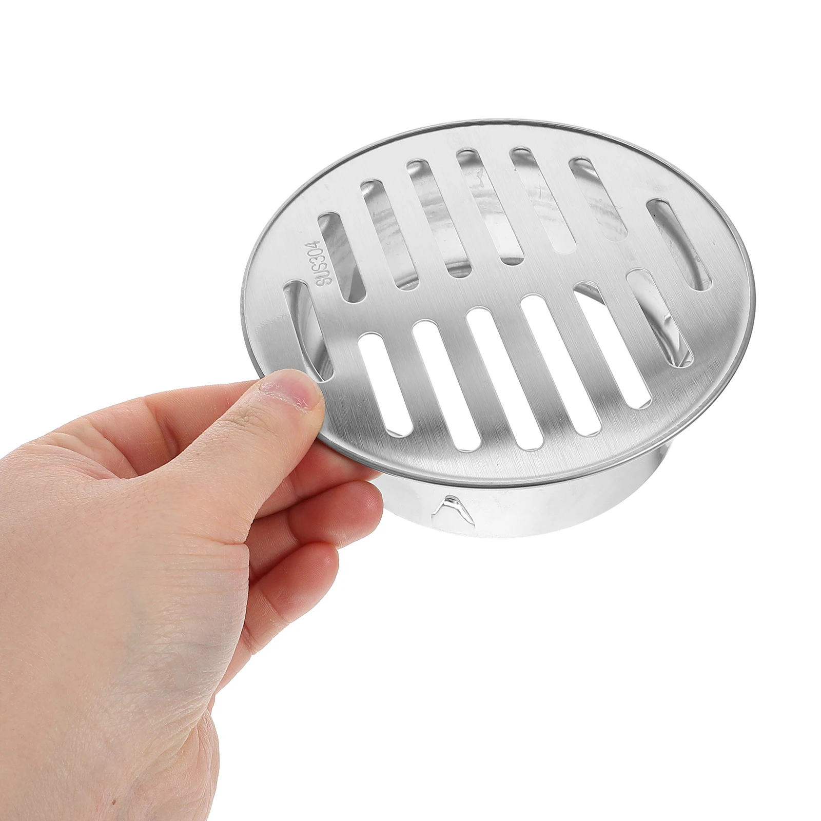 

Stainless Steel Floor Drain Heavy Duty No Water Seal Silver Round Drain Cover for Garden Rooftop High Capacity Outdoor