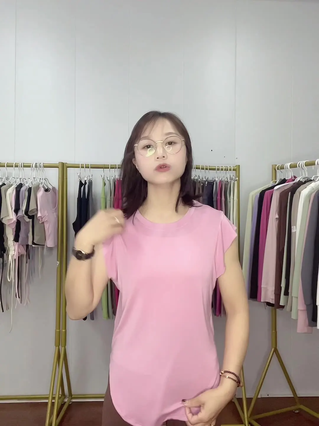 T-shirt da yoga da donna dalla vestibilità ampia - Top da allenamento traspirante per yoga, corsa, palestra, esercizi, maglietta sportiva casual a maniche corte