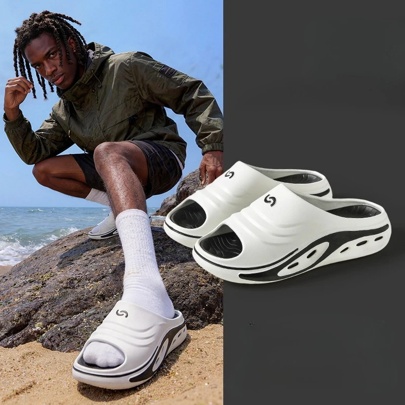 

Мужские летние шлепанцы Cloud Slippers для улицы, нескользящие, с толстой подошвой из ЭВА, женские модные повседневные пляжные сандалии